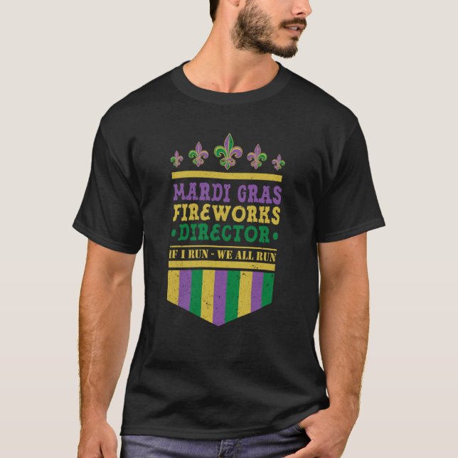 Camiseta Mardi Gras Fireworks Director New Orleans Louisian (Anverso)