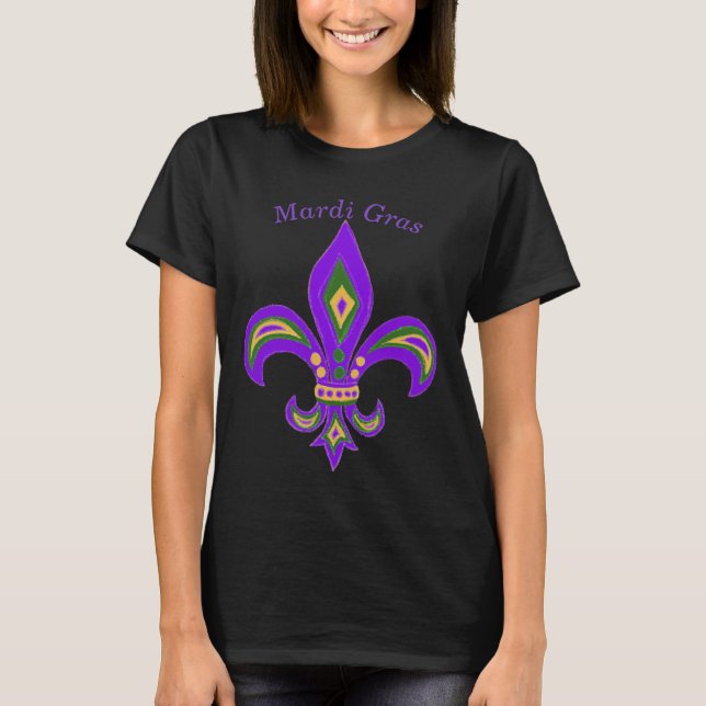 Camiseta Mardi Gras Fleur de Lis (Anverso)