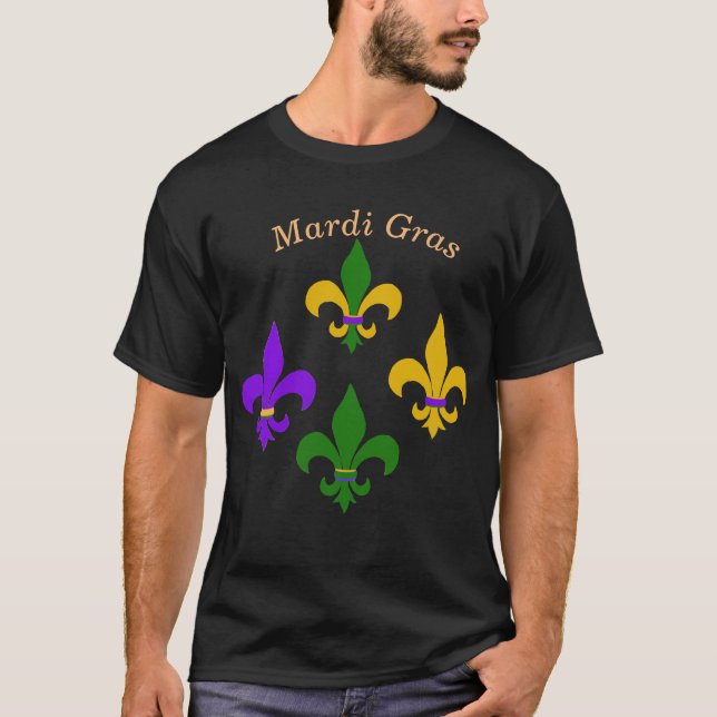 Camiseta Mardi Gras Fleur de Lis (Anverso)