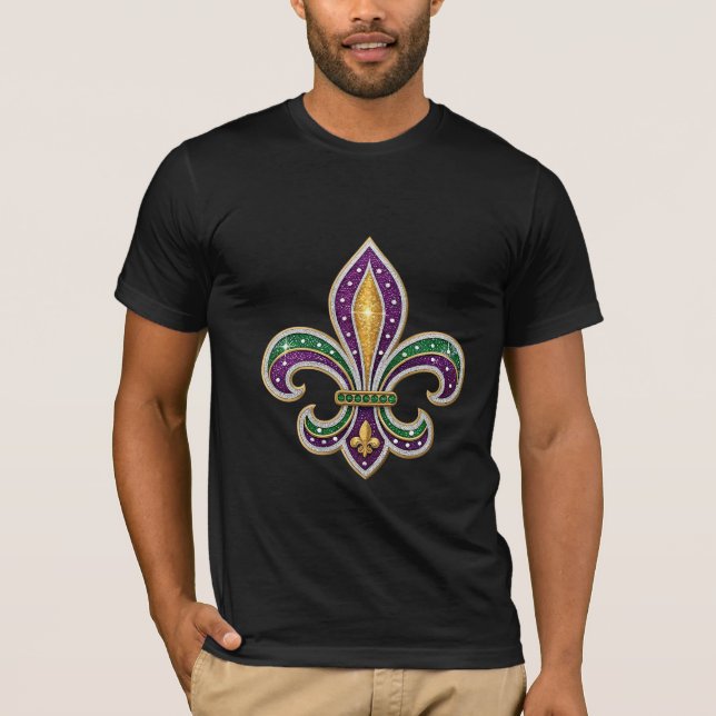 Camiseta Mardi Gras Fleur de Lis (Anverso)
