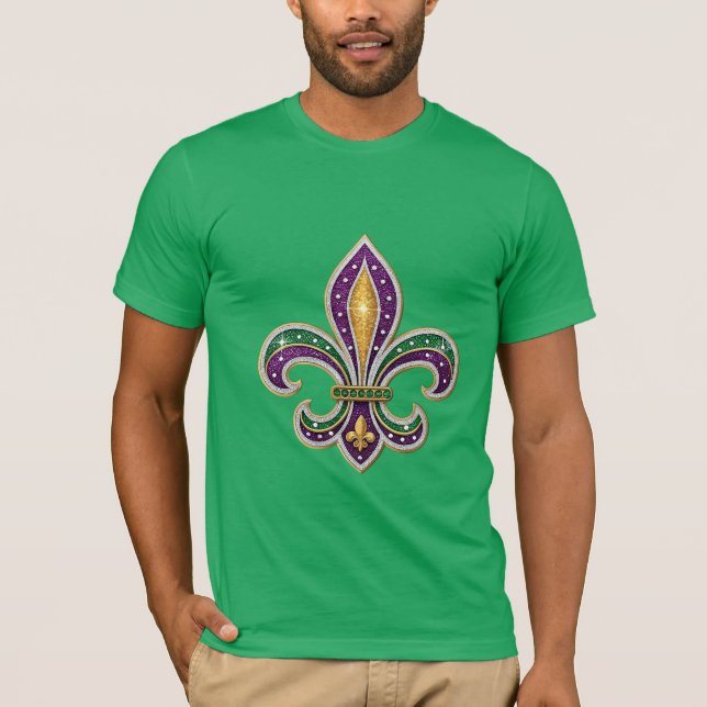 Camiseta Mardi Gras Fleur de Lis (Anverso)