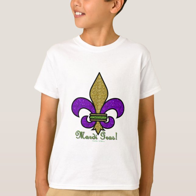 Camiseta Mardi Gras Fleur De Lis (Anverso)