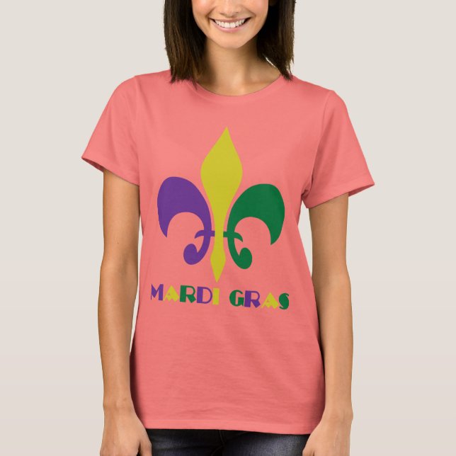 Camiseta Mardi Gras ~ Fleur De Lis (Anverso)