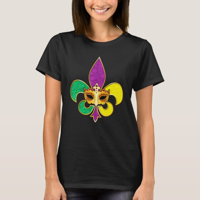 Camiseta Mardi Gras Fleur De Lis 2023 Party Festival Men Wo (Anverso)