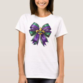 Camiseta Mardi Gras Fleur-de-Lis Bow