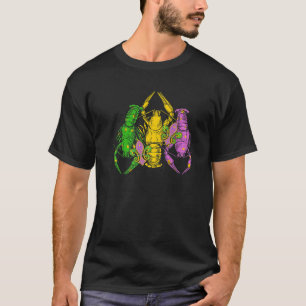 Camiseta Mardi Gras Fleur De Lis Crawfish Mardi Gras Louisi