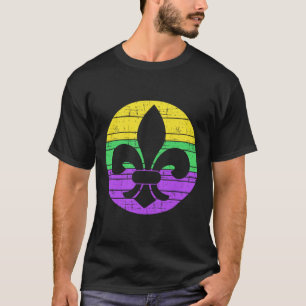 Camiseta Mardi Gras Fleur De Lis Para La Celebración Del Ca