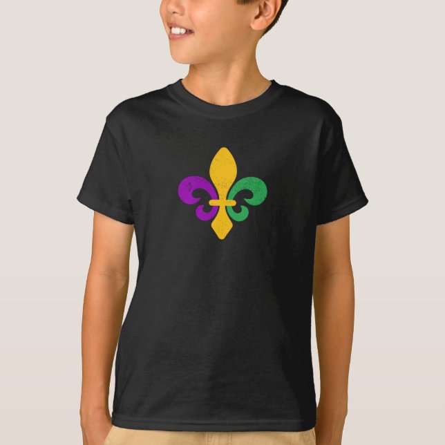 Camiseta Mardi Gras Fleur De Lis T-Shirt (Anverso)