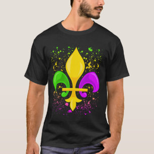Camiseta Mardi Gras Fleur De Lys Desfile New Orleans Carniv
