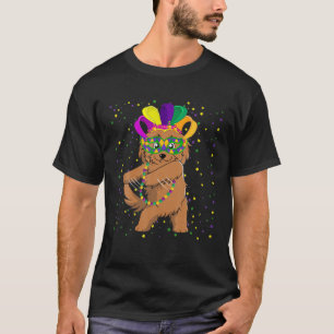 Camiseta Mardi Gras Flosando Doodle Dorado Gorra Unicorn Pe