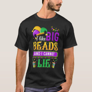 Camiseta Mardi Gras Funny Big Beads New Orleans Beads Y M