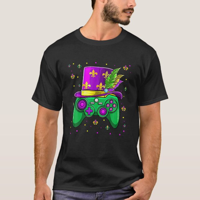 Camiseta Mardi Gras Gamer Niños Pequeños Jinetes Regalos Co (Anverso)
