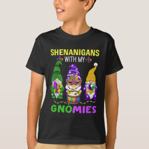 Camiseta Mardi Gras Gnomes Carnaval de leopardo Nueva Orlea