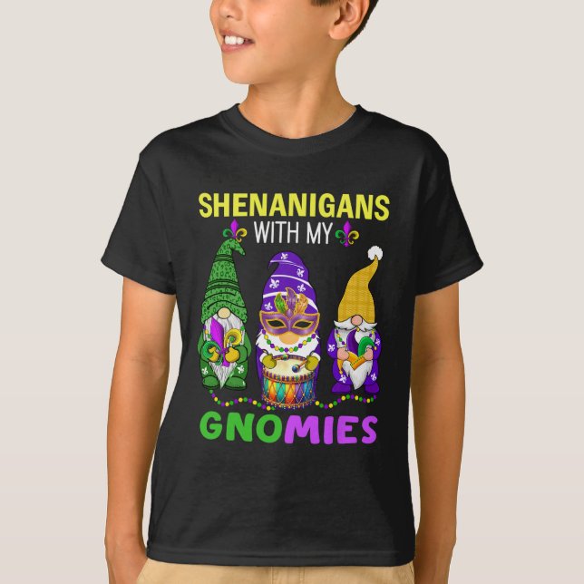 Camiseta Mardi Gras Gnomes Carnaval de leopardo Nueva Orlea (Anverso)
