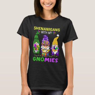 Camiseta Mardi Gras Gnomes Carnaval de leopardo Nueva Orlea