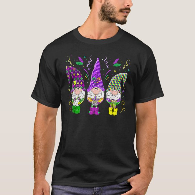 Camiseta Mardi Gras Gnomes Funny Jester Hat Gnomes Lover Me (Anverso)