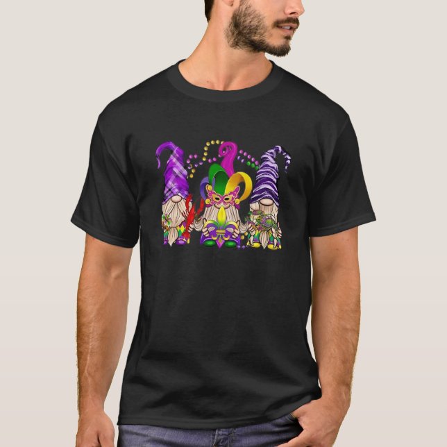 Camiseta Mardi Gras Gnomes Jester Hat Gnomes Men Womens (Anverso)