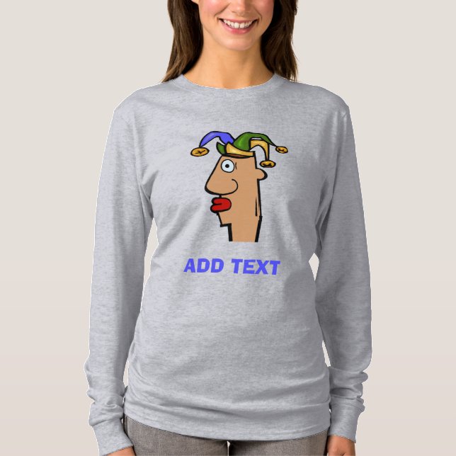 Camiseta Mardi Gras Jester Head T-Shirt (Anverso)