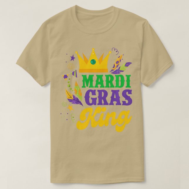 Camiseta Mardi Gras King Funny Fiesta del Carnaval de Mardi (Diseño del anverso)