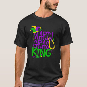 Camiseta Mardi Gras King Jester Mask Beads Louisiana Pareja
