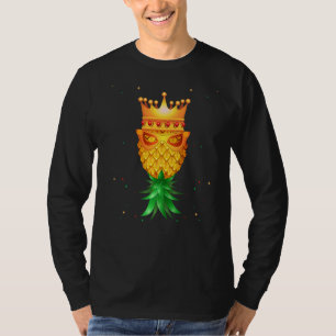 Camiseta Mardi Gras King Mask Swinger Upside Down Pineapple