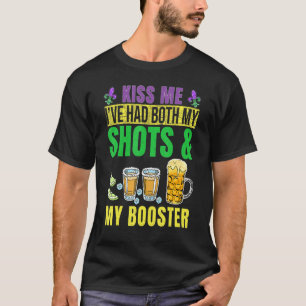 Camiseta Mardi Gras Kiss Me I've Had Both My Shots And Boos