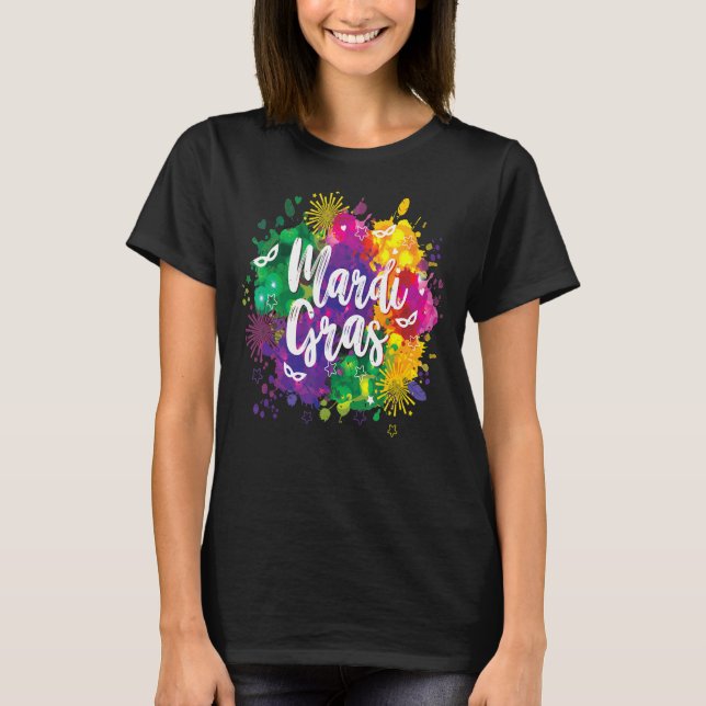Camiseta Mardi Gras Larga Funda Artística Martes Hombres W (Anverso)