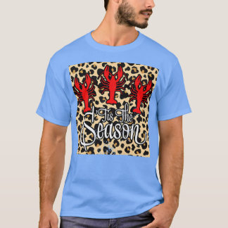 Camiseta Mardi Gras, leopardo de las langostas de temporada