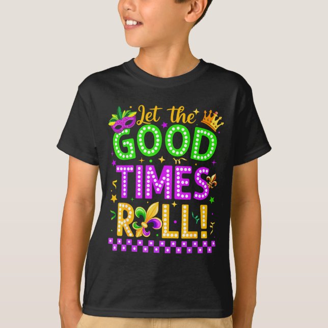 Camiseta Mardi Gras Let The Good Time Roll Carnival Men Wom (Anverso)