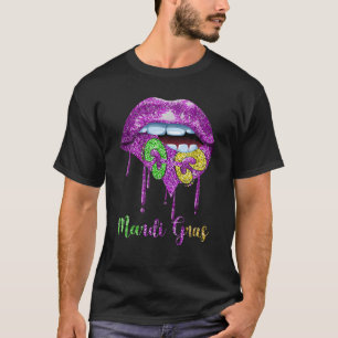 Camiseta Mardi Gras Levanta Ropa De Carnaval De Reina Púrpu