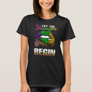 Camiseta Mardi Gras Lips vestimenta Mujeres Dejan Shenaniga