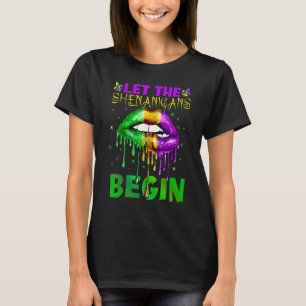 Camiseta Mardi Gras Lips vestimenta Mujeres Dejan Shenaniga