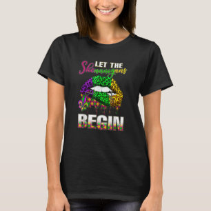 Camiseta Mardi Gras Lips vestimenta Mujeres Dejan Shenaniga