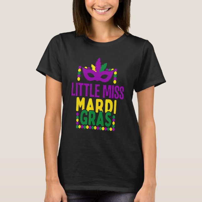Camiseta Mardi Gras Little Miss Mardi Gras 1 (Anverso)