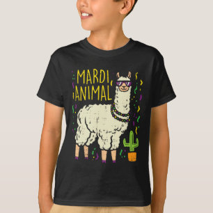 Camiseta Mardi Gras Llama Fiesta Animal Graca Carniva
