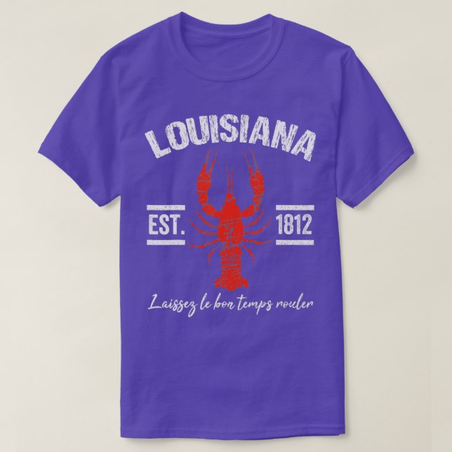 Camiseta Mardi Gras Louisiana Crawfish New Orleans Hombres  (Diseño del anverso)