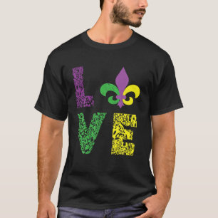 Camiseta Mardi Gras Love Carnival Holiday Shrove Martes Pa