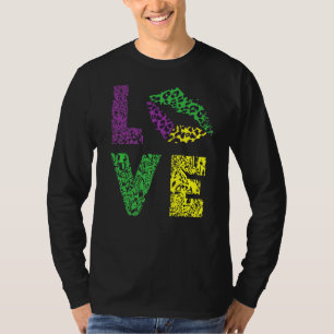 Camiseta Mardi Gras Love Lids Festival de Festival de Carna