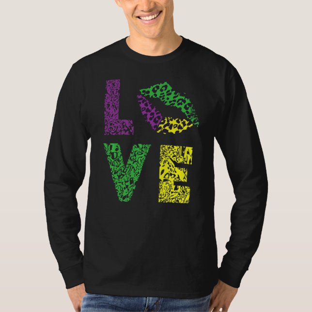 Camiseta Mardi Gras Love Lids Festival de Festival de Carna (Anverso)