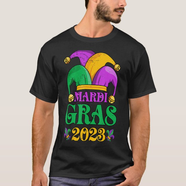 Camiseta Mardi Gras Mardi Gras 2023 Pájaros de máscaras 1 (Anverso)