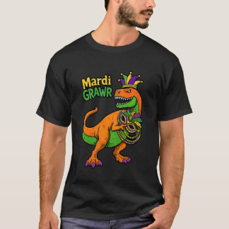 Camiseta Mardi Gras Mardi Grawr Dinosaur Nueva Orleans Loui