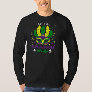 Camiseta Mardi Gras Máscara De Uva Circus Let The Shenaniga