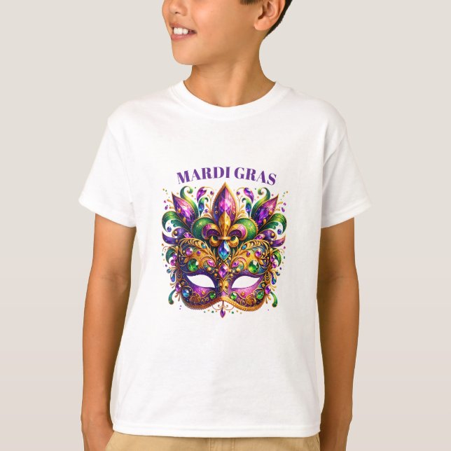 Camiseta Mardi Gras Mask  (Anverso)
