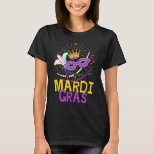 Camiseta Mardi Gras Masquerade Mardi Desfile Costume Mens &