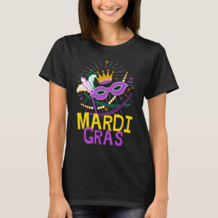 Camiseta Mardi Gras Masquerade Mardi Desfile Costume Mens &