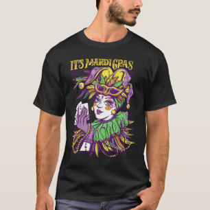 CAMISETA MARDI GRAS MUJER JESTER CARD FIESTA NEW ORLEANS 20