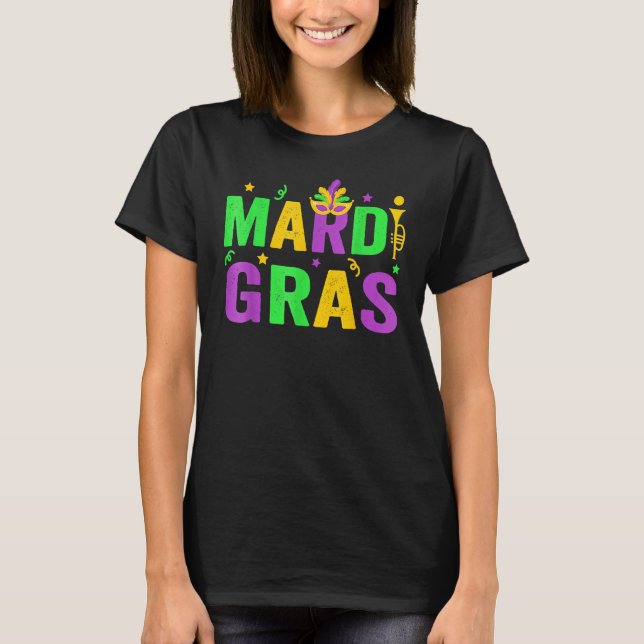 Camiseta Mardi Gras Mujeres Hombres Mardi Gras Niños Mardi  (Anverso)