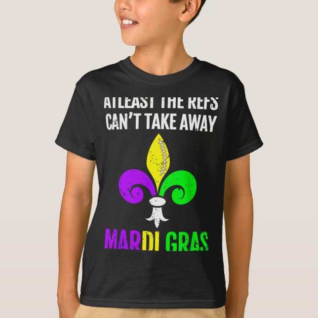 Camiseta Mardi Gras New Orleans Funny Football Gift  (Anverso)