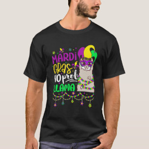Camiseta Mardi Gras No Prob Llama Alpaca Funny Carnival Cos