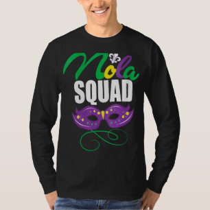 Camiseta Mardi Gras Nola Squad New Orleans Louisiana Beads